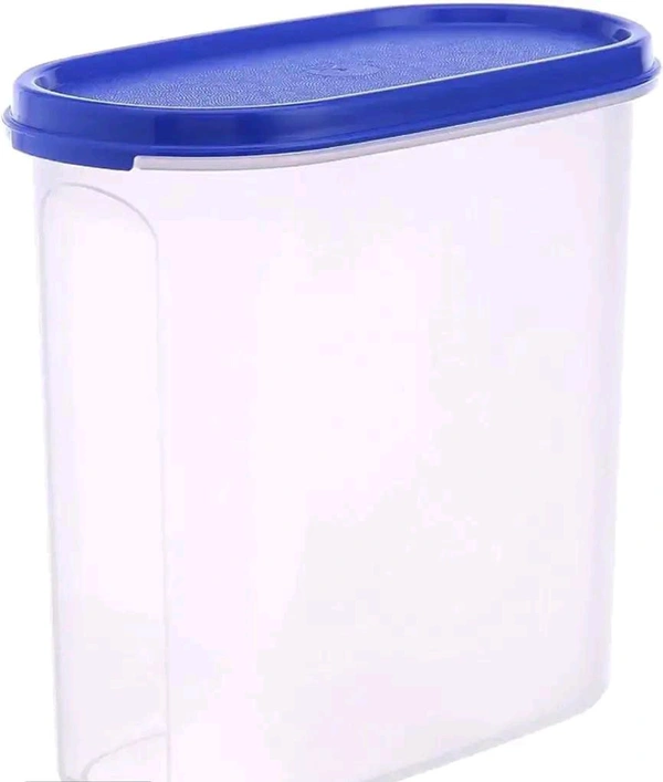 Plastic Oval Modular Container Storage Jar 2500ml , Pack Of 4 - 4pc