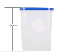 Plastic Oval Modular Container Storage Jar 2500ml , Pack Of 4 - 4pc