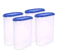 Plastic Oval Modular Container Storage Jar 2500ml , Pack Of 4 - 4pc
