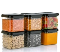 500ml BPA Free Airtight Kitchen Storage Containers - 6pc - Cyan Aqua, 6pc