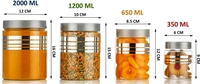 Airtight Transparent Plastic Jars 24pc