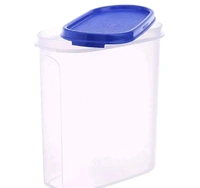 Plastic Oval Modular Container Storage Jar 2500ml , Pack Of 4 - 2pc