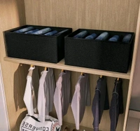 Clothes Drawer Organizer for Jeans - Black