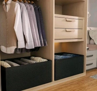 Clothes Drawer Organizer for Jeans - Black