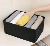 Clothes Drawer Organizer for Jeans - Black