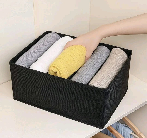 Clothes Drawer Organizer for Jeans - Black