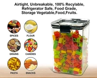 1100ml Transparent Airtight Container Jar - 4pc