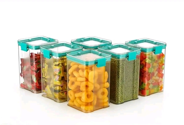 1100ml Transparent Airtight Container Jar - 8pc