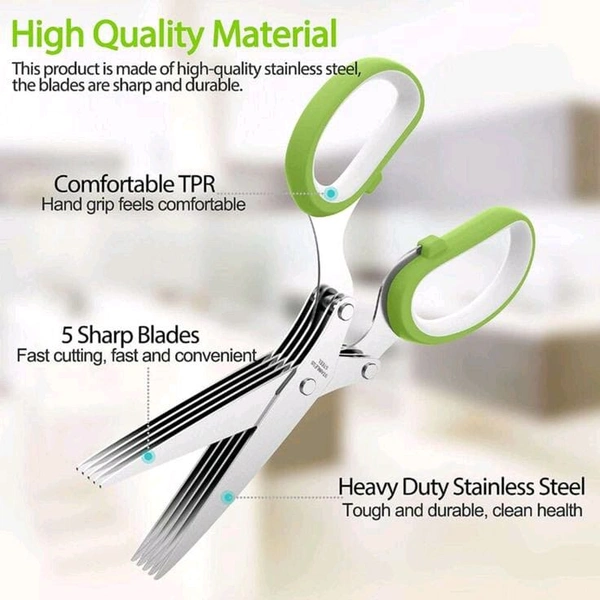Multi-Functional Stainless Steel Kitchen 5 Layers Scissors  