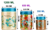 100% Unbreakable Air Tight Kitchen Plastic Storage Containers Jars Combo Set - 250ml, 300ml, 650ml, 1200ml Plastic Grocery Container (Pack of 24, SEA GREEN) 