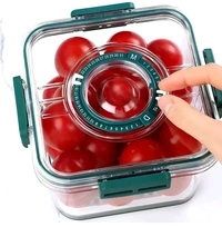 1100ml  Airtight Container With Time Keeping On Lid Breathable Valve Sealed Container -(Pack Of 4)