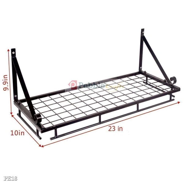 Wall Mounted Wrought-iron Storage Hanging Pots & Pan Rack/shelf