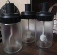 Plastic  Pickle, Ghee, Honey Jar Set of 3 Oil Dispenser Honey Dispenser Bottle Kitchen Seasoning Bottle Food Storage Jar Spice Jars Pickle Jar Borosilicate Plastic Jar (250 ML) 