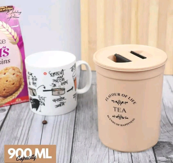 Tea-Sugar-Coffee Container - 3 Pcs