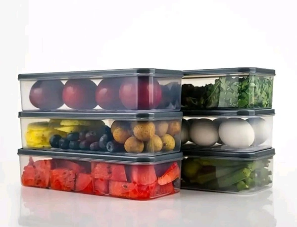 Modern Plastic 3 in 1 Multi Use Container for Kitchen, Pack of 6