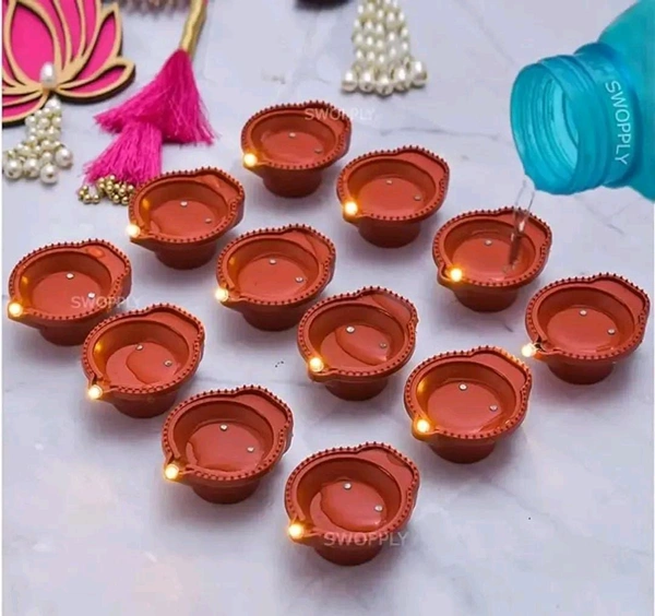Led Water Sensor Diya 12pc