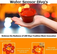 Led Water Sensor Diya 12pc