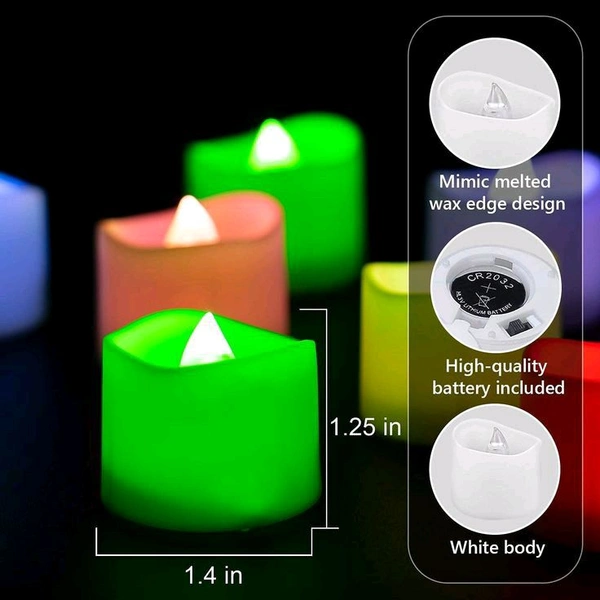 Flameless Led Tea lights/ Diya - 12pc