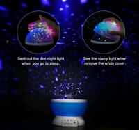 Star Master Rotating 360 Degree Moon Night Light Lamp Projector with Colors and USB Cable