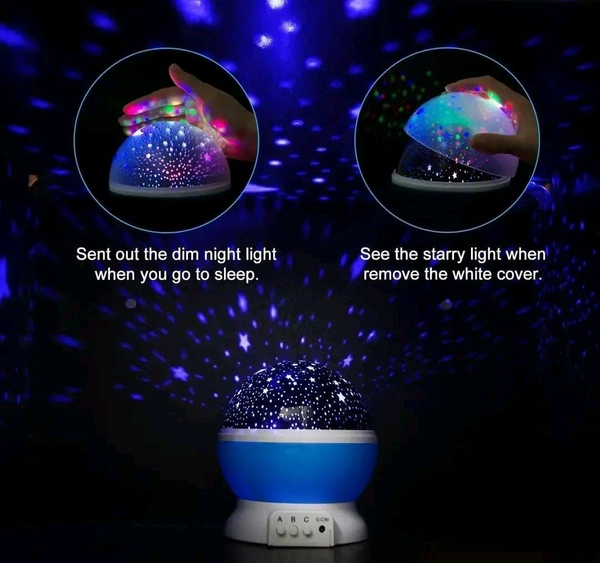 Star Master Rotating 360 Degree Moon Night Light Lamp Projector with Colors and USB Cable