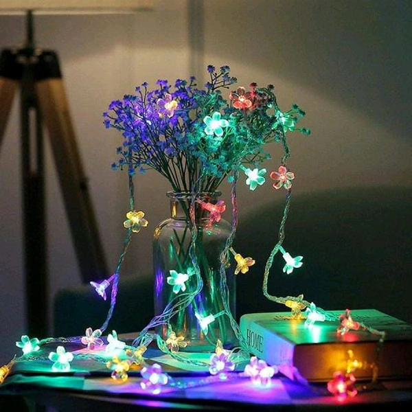14 LEDs 3 m Multicolor Steady Flower Rice Lights Pack of 1