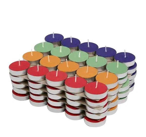 Casa Chic Colored Wax Tealight Candles (Unscented) - 50pc