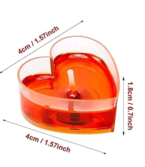 Rose Scented Heart Shaped Candle  - 24