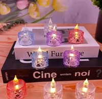 Smokeless and Flameless Acrylic 3D Led Tea Light Candle for Outdoor and Indoor Festival Decoration(Set of 6)