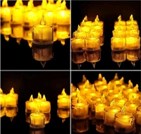 Smokeless and Flameless Acrylic Led Tea Light Candle for Outdoor and Indoor Festival Decoration(Set of 6) - 6