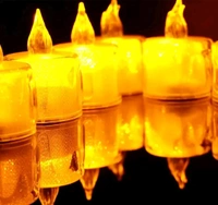 Smokeless and Flameless Acrylic Led Tea Light Candle for Outdoor and Indoor Festival Decoration(Set of 6) - 6
