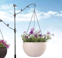 Virajsanchi Hanging Pots With Metal Chain 5 Pieces