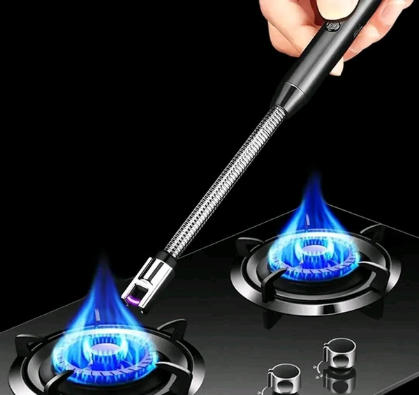 Silver Electric Gas Lighter for Kitchen Use Candle Lighter Plasma Lighter