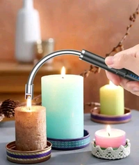 Silver Electric Gas Lighter for Kitchen Use Candle Lighter Plasma Lighter