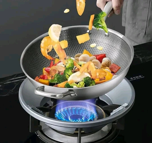Heavy Silver Manual Gas Stove Stand Gas Saver Burner Stand (Silver) - 1Pc