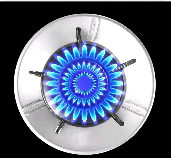 Heavy Silver Manual Gas Stove Stand Gas Saver Burner Stand (Silver) - 1Pc