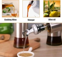 Glass Oil Dispenser with Steel Cover  - 1pc