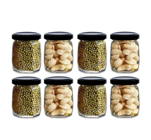 Crown Shape Glass Jars With Airtight Snug Seal Container