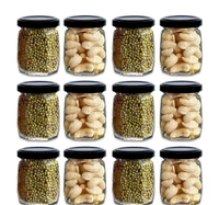Crown Shape Glass Jars With Airtight Snug Seal Container