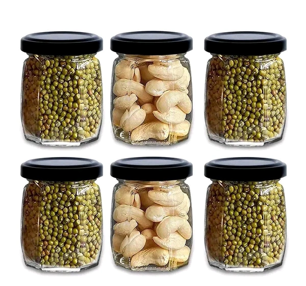 Crown Shape Glass Jars With Airtight Snug Seal Container