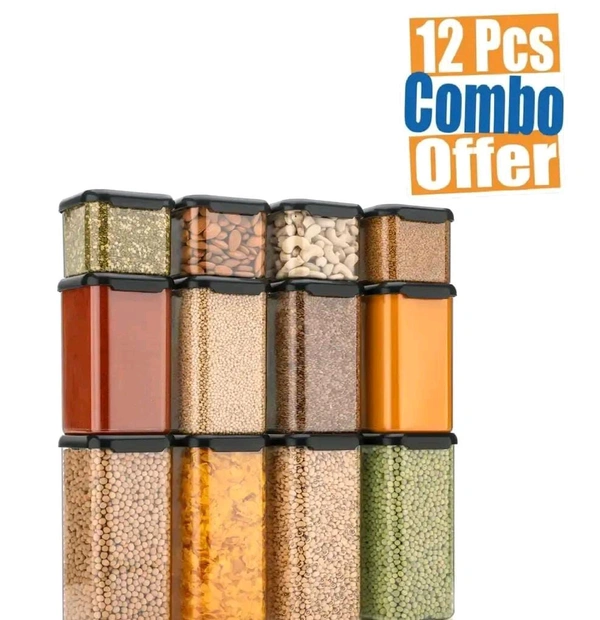 Airtight Heavy Quality Container Set Kitchen Storage with Spoons,
