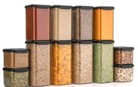 Airtight Heavy Quality Container Set Kitchen Storage with Spoons,