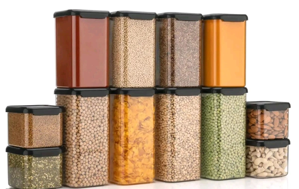 Airtight Heavy Quality Container Set Kitchen Storage with Spoons,