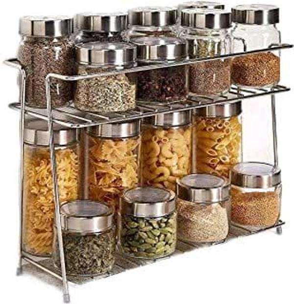 Combo Pack Of Stainless Steel Coconut Opener Straight Peeler And Stainless Steel Spice Rack For Multipurpose Use