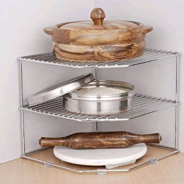 Stainless Steel Multipurpose Kitchen Corner Rack