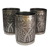  Silver Designer Handcrafted Steel Drinking Glass