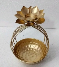 Handicrafts Lotus Urli Iron Flower Diyas for Puja
