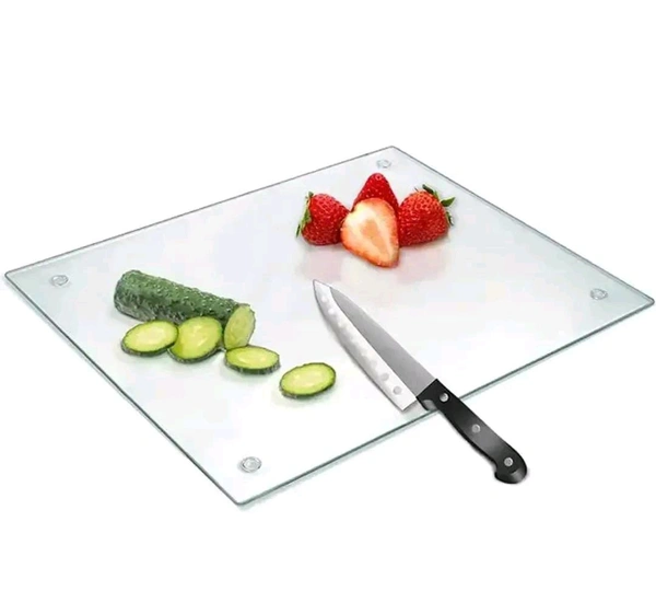 Glass Chopping Board  - White