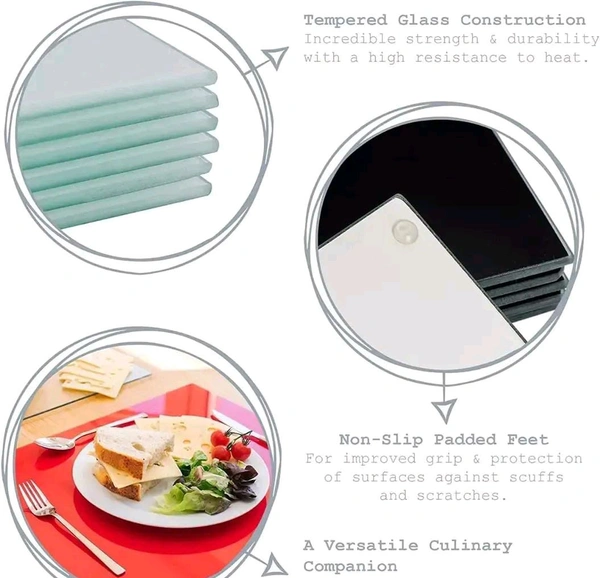 Glass Chopping Board  - White