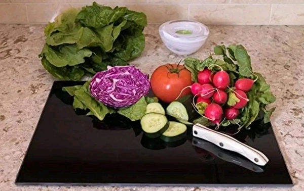 Glass Chopping Board  - Black