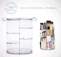 Cosmetic Makeup Storage Holder Organizer Adjustable 360 Rotation Box Case Makeup Storage Rack Desk Top Organizer Cosmetics Skin Care Products Organizer
